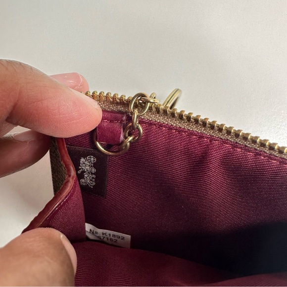 COACH Color Block Coated Canvas Signature Mini Skinny Wallet - Picture 7 of 8